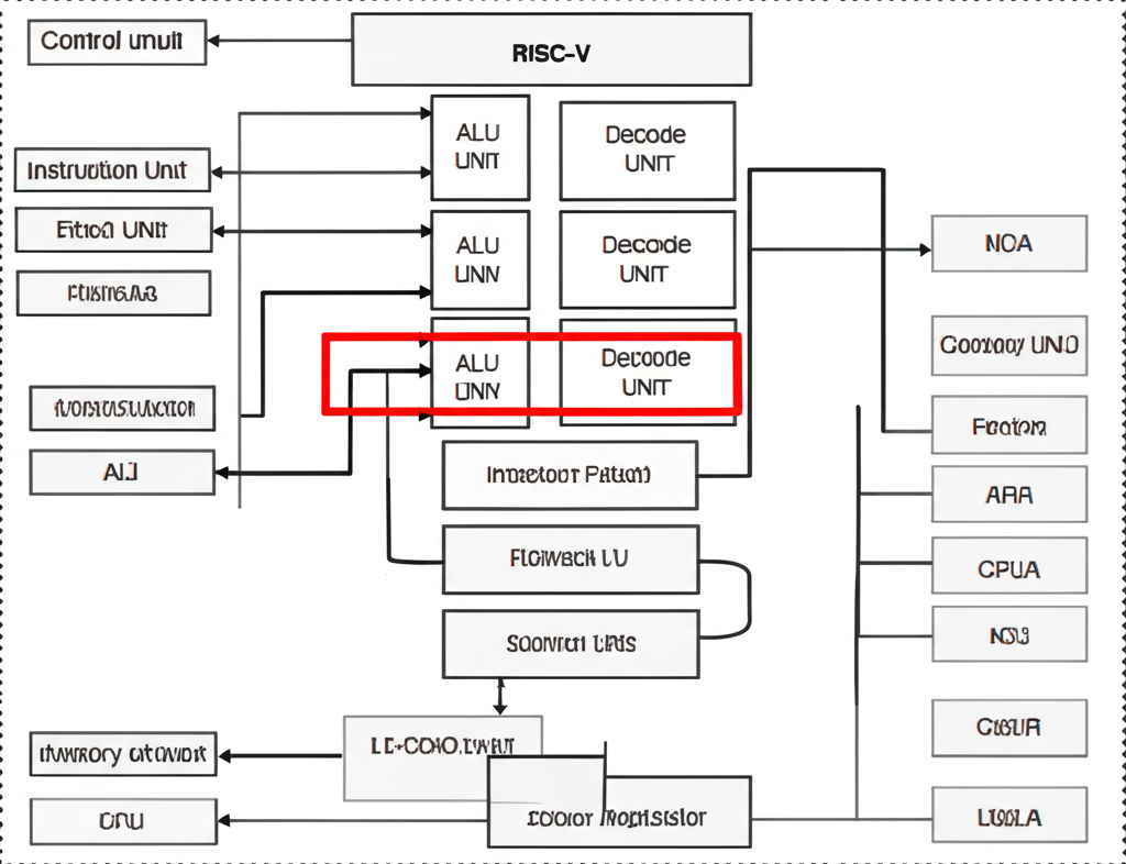 簡潔高效的 RISC-V 處理器架構圖。