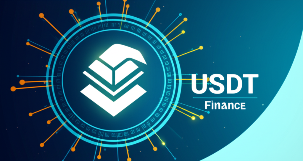 一張現代資訊圖表，詳細描繪泰達幣（USDT）生態系統及其與各種加密貨幣、交易所和傳統金融體系的連結。